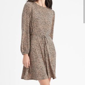 NWT Belted Knit Fit and Flare Leopard Dress